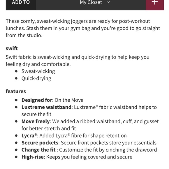Lululemon Beyond The Studio Jogger - Picture 4 of 12